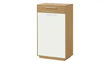 Schuhschrank rechts Eiche bianco, Weiß Mit Schuhgittern