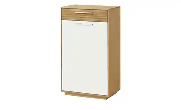 Schuhschrank links Eiche bianco, Weiß Mit Einlegeböden