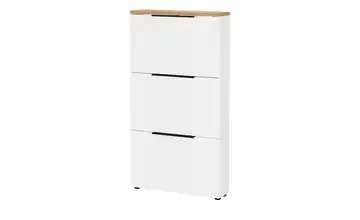 Primo Schuhschrak Groven Weiß, Eiche (Nachbildung) BHT 70 x 130 x 19 cm
