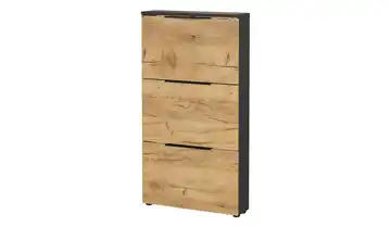 Primo Schuhschrak Groven Graphit, Eiche (Nachbildung) BHT 70 x 130 x 19 cm