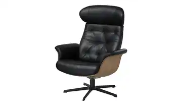  Sessel in Leder mit Knopfnaht 