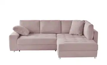 bobb Ecksofa rechts Cordstoff Rosa