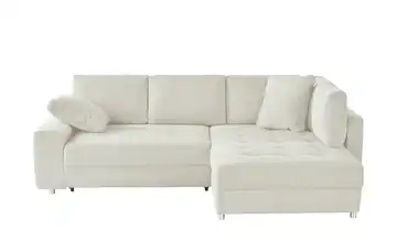 bobb Ecksofa rechts Cordstoff Elfenbein