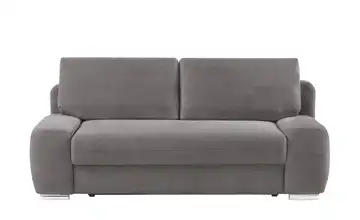 Schlafsofa mit Boxspringpolsterung Viannie de Luxe Steingrau Cordstoff