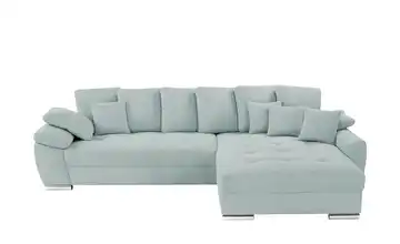 bobb Ecksofa Cordstoff rechts Hellblau