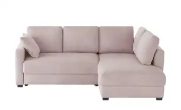 bobb Ecksofa mit Boxspringpolsterung Rosa rechts Cordstoff