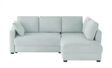 bobb Ecksofa mit Boxspringpolsterung Hellblau rechts Cordstoff