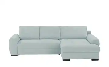 bobb Ecksofa Soumia rechts Hellblau Cordstoff