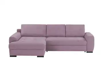 bobb Ecksofa Soumia links Lila/Violett Cordstoff