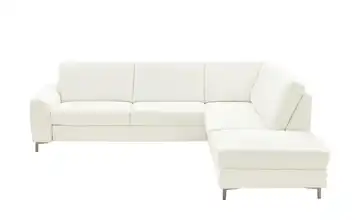 Kollektion Kraft Ecksofa Lea Weiß rechts Erweiterte Funktion