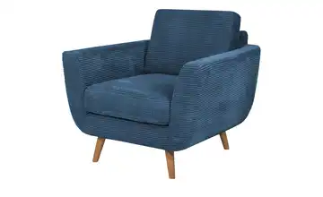 SOHO Sessel Blau Cordstoff