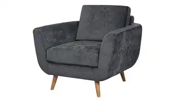 SOHO Sessel Anthrazit Samt