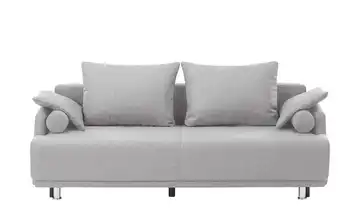 smart Sofa mit Schlaffunktion Silbergrau