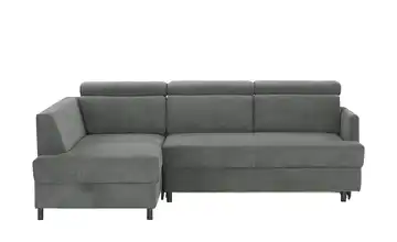 Ecksofa Dunkelgrau links