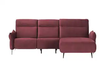 Twist Ecksofa Stelvio Bordeauxrot rechts Erweiterte Funktion