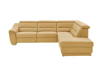 Kollektion Kraft Ecksofa  Ivonne  Gelb Stauraum, manuelle Kopfteilverstellung, Wall-Away-Funktion, elektrische Kopfteilverstellung rechts