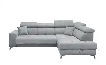 Ecksofa inklusive Stauraum Sydney rechts Hellgrau