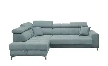 Ecksofa inklusive Stauraum Sydney links Eisblau