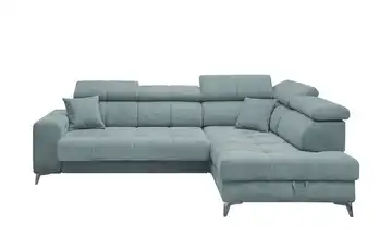 Ecksofa inklusive Stauraum Sydney rechts Eisblau