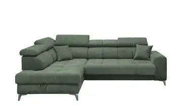 Ecksofa inklusive Stauraum Sydney links Moosgrün
