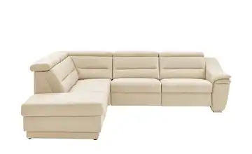 Kollektion Kraft Ecksofa  Ivonne  Creme Stauraum, manuelle Kopfteilverstellung, Wall-Away-Funktion, elektrische Kopfteilverstellung links