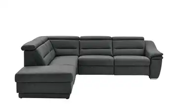 Kollektion Kraft Ecksofa  Ivonne  Anthrazit links manuelle Kopfteilverstellung, Wall-Away-Funktion, Stauraum, elektrische Kopfteilverstellung