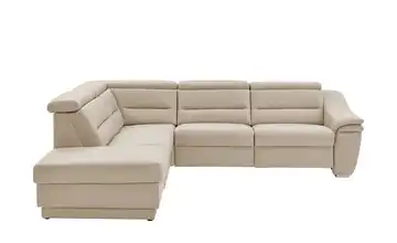 Kollektion Kraft Ecksofa  Ivonne  Beige links manuelle Kopfteilverstellung, Wall-Away-Funktion, Stauraum, elektrische Kopfteilverstellung