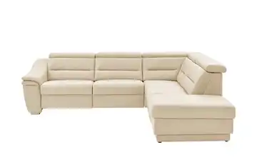 Kollektion Kraft Ecksofa  Ivonne  Creme Stauraum, manuelle Kopfteilverstellung, Wall-Away-Funktion, elektrische Kopfteilverstellung rechts