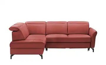 Primo Ecksofa Basel Rot links Grundfunktion