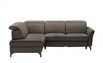 Primo Ecksofa Basel Dunkelbraun links Erweiterte Funktion