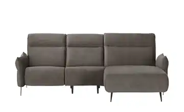 Twist Ecksofa Stelvio Moccabraun rechts Erweiterte Funktion