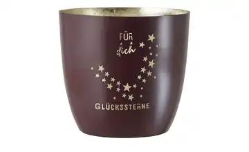 HOME STORY Teelichthalterer Lila/Violett, Goldfarben