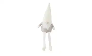 HOME STORY Wichtel 19 cm Weiß, Grau, Creme