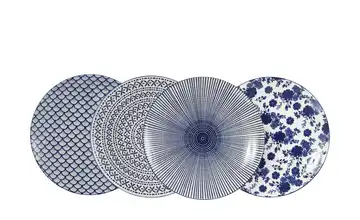 KHG Dessertteller 4er Set Vario Blau
