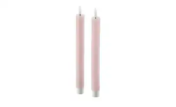 HOME STORY LED Stabkerze, 2er Set Rosa
