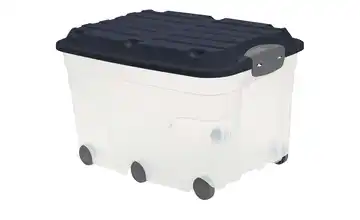 Rotho Rollbox mit Deckel Aufbewahrungsbox Dunkelblau