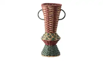 HOME STORY Deko Vase Grün, Orange, Natur