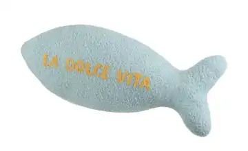 HOME STORY Dekokissen Fisch Hellblau