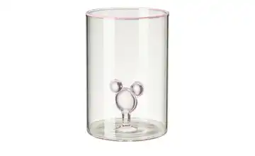 Disney Glas mit 3D Mickey Rosa, transparent