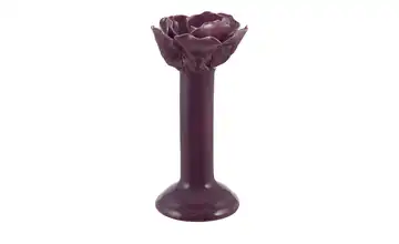 HOME STORY Kerzenhalter Blüte Dunkellila