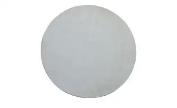 como Handloom-Teppich Weiß Ø 160 cm rund