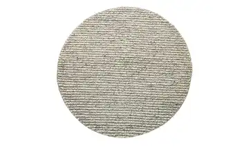 Handgewebter Naturteppich Hellgrau Ø 160 cm