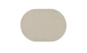 Handweb-Teppich 140x200 cm Beige oval