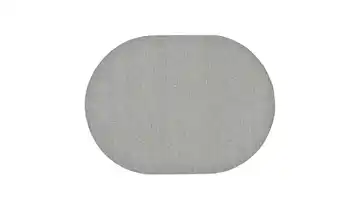 Handweb-Teppich 140x200 cm Grau oval