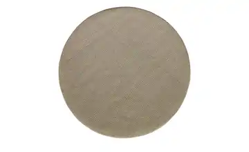 Handweb-Teppich Ø 160 cm Braun rund