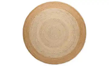 Hanse Home Juteteppich Natur, Goldfarben, Elfenbein Ø 120 cm 120 cm