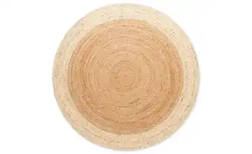 Hanse Home Juteteppich Natur, Elfenbein, Goldfarben Ø 120 cm 120 cm