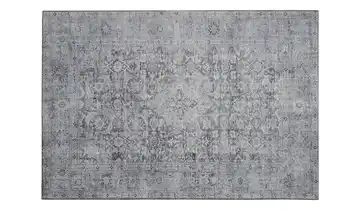 Webteppich Anthrazit / Grau 200x290 cm Vintage-Look