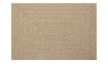 In- und Outdoorteppich Beige Gestreift