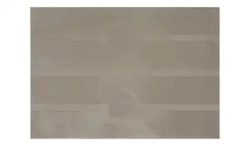 Webteppich Beige 200x290 cm Abstrakt / Geriffelt
